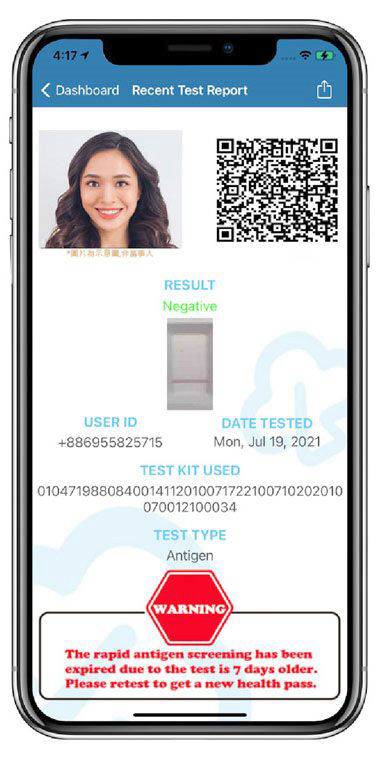 Use the Digital Health Pass to share testing results